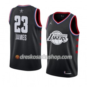 Muški NBA Dres Los Angeles Lakers LeBron James 23 2019 All-Star Jordan Brand Crna Swingman